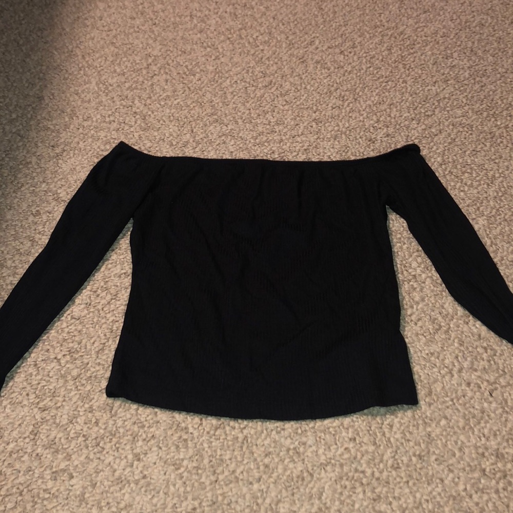 Black off the shoulder top